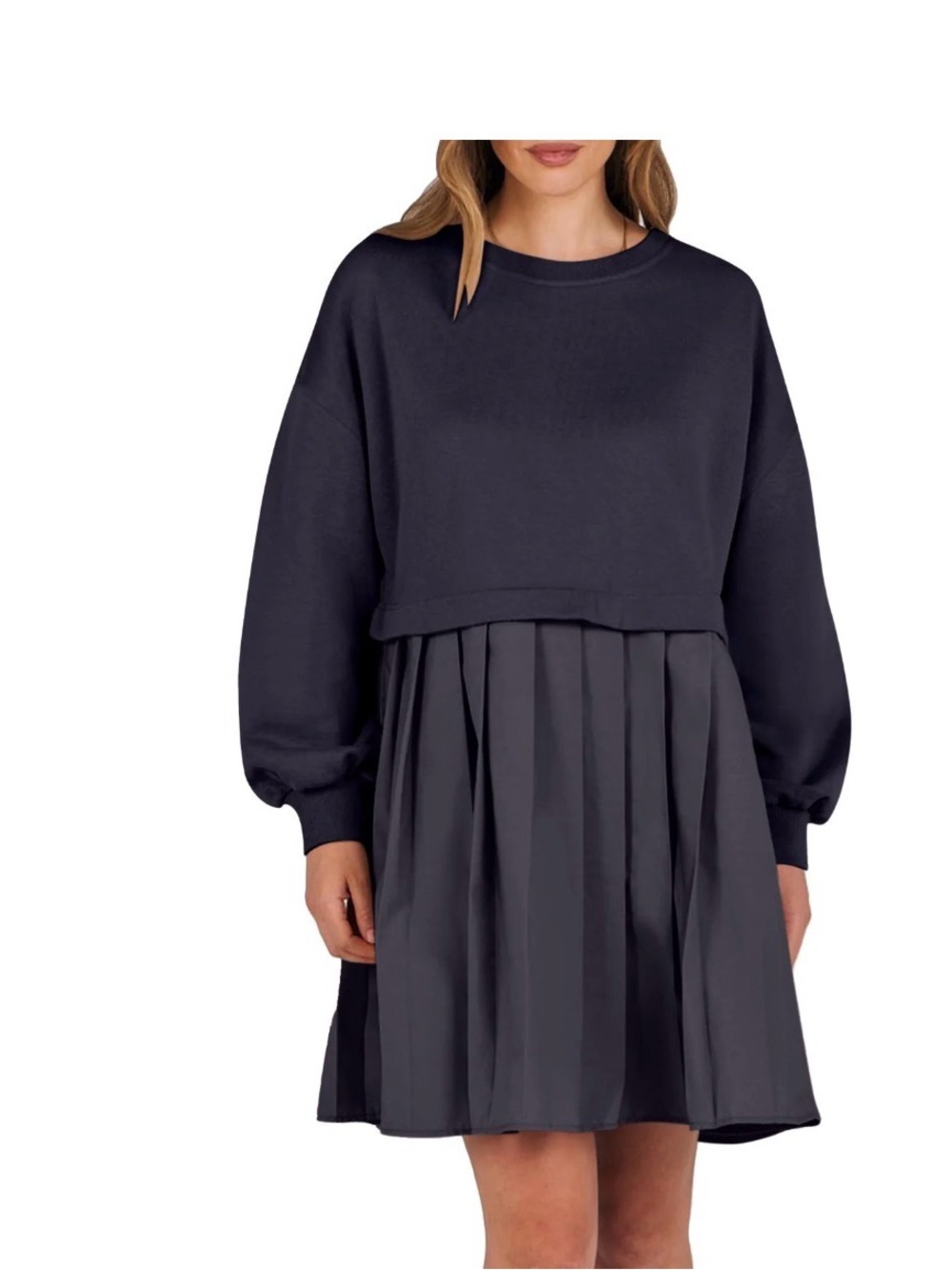 Oversized Sweatshirt Dress Women Long Sleeve Crew Neck